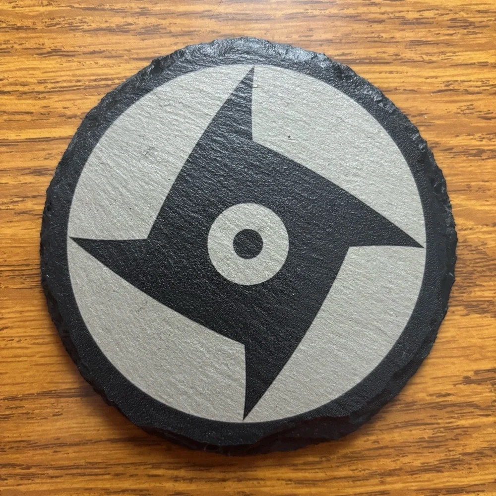 Naruto Shisui Mangekyou Sharingan Laser Engraved Slate Coaster